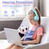 INFURTURE Kids Headphones 3.5mm Jack Wired Headphones, Over Ear Headphones Kids for School, Foldable Headphones Built-in Mic & Volume Limit 94dB for Classroom/Girls/Boys/Travel/Tablets(Green) view 3