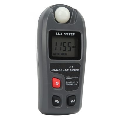 Digital Light Meter, Illuminance Sensor, 0.1200000lx, 0.0120000 Fc, Record Function, Portable Design, Easy, Large LCD Display, Auto Shutdown, Battery NOT Included, ABS