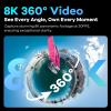 KanDao QooCam 3 Ultra 360 Action Camera,10-Bit Video, 8K Waterproof Sports Camera Dual 1/1.7" Sensors,96MP Photo,HDR,F1.6 Fast Aperture, Built-in GPS, Stabilization, AI Tracking,in-Camera Stitching view 2