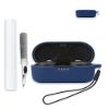 Case for Denon PerL Pro 2024 True Wireless Earbuds, Soft Silicone Protective Portable Scratch Shock Resistant Shell with Cleaner Kit & Carabiner & LanyardBlue view 1