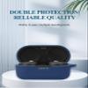 Case for Denon PerL Pro 2024 True Wireless Earbuds, Soft Silicone Protective Portable Scratch Shock Resistant Shell with Cleaner Kit & Carabiner & LanyardBlue view 3