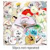 50 Pcs Fan Stickers Vinyl Funny Aesthetic Cute Fan Sticker for Water Bottle Laptop Skateboard Luggage Computer Scrapbook Notebook Bicycle Cars Bumper,Waterproof Trendy Sticker for Adults Teens view 4
