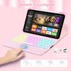 MePadKey Touchpad Keyboard Case for iPad (A16) 11th 10th Generation, 360 Rotation Cover with Pencil Holder Wireless Backlit Detachable Keypad for iPad 11 inch 2025/10 Gen 10.9" 2022 Pink view 4
