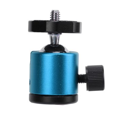 Gavigain Tripod Ball Head, Metal Ball Head Camera Tripod Head Universal 360 Rotating Hot Shoe Mount for Tripod, Monopod, DSLR, SLR, Camera (Blue)