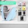 HIYQIN Hard EVA Storage Case Widely Compatible with Fujifilm Instax Mini 12/11/9/8/99/90/40, Instant Camera Protective Carrying Case with Adjustable Strap - Hydrangea Blue view 2