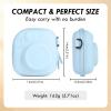 HIYQIN Hard EVA Storage Case Widely Compatible with Fujifilm Instax Mini 12/11/9/8/99/90/40, Instant Camera Protective Carrying Case with Adjustable Strap - Hydrangea Blue view 3