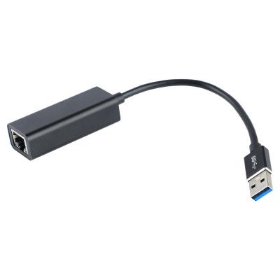 USB C to Ethernet Adapter Compact Light USB Type C to RJ45 Gigabit Cable Converter for Tablets Made from Aluminum Alloy Black