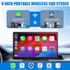 9-Inch Wireless Apple CarPlay & Android Auto, Portable Carplay Radio, 4K Dash Cam 1080P Backup Camera, Touchscreen with GPS Navigation, Bluetooth, Voice Control, Carplay Screen for All Cars view 2