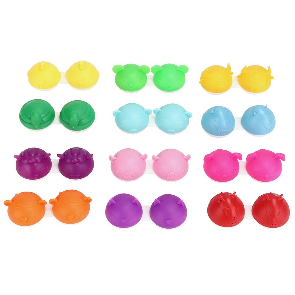 Restokki Portable Adorable Animal Shape Lens Case Container Travel Eye Lens Storage Box