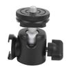 Mini Ball Head, Universal Tripod Ball Head Double Hot Shoe Base Multi Function Double Ball Dead Adapter for Tripod, Monopod, DSLR, Camcorder view 1