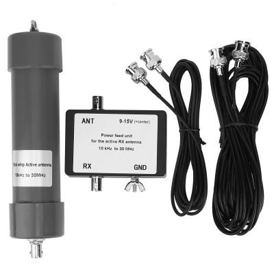 MUNEFE Active Antenna, 10 kHz to 30 MHz Mini Whip Active Antenna with Portable Cable for Radio Communication