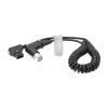 D-tap to Right Angle XLR 4 Pin Coiled Power Cable for DSLR Camcorder S-Ony F5 F55 SXS Camera R88 Monitor view 1