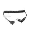 D-tap to Right Angle XLR 4 Pin Coiled Power Cable for DSLR Camcorder S-Ony F5 F55 SXS Camera R88 Monitor view 2
