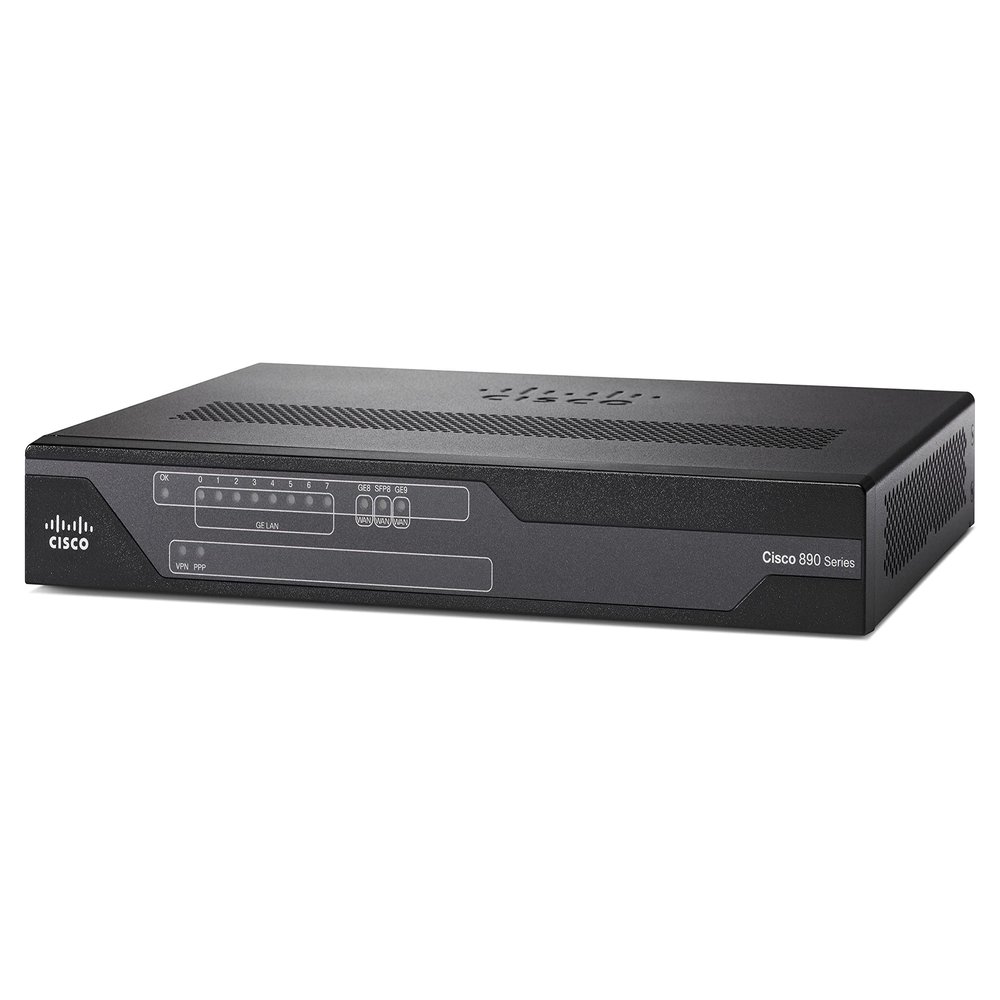 Cisco ISR892FSP-K9 Integrated Services Router 8X GE, SFP, USB, AUX, High-Performance, Secure Internet (Renewed)