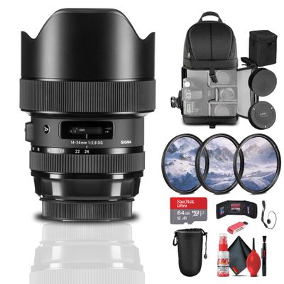 Sigma 14-24mm f/2.8 DG HSM Art Lens for Nikon F, Wide Angle, Zoom, Composite, Thermally-Stable Construction, Nikon F Mount