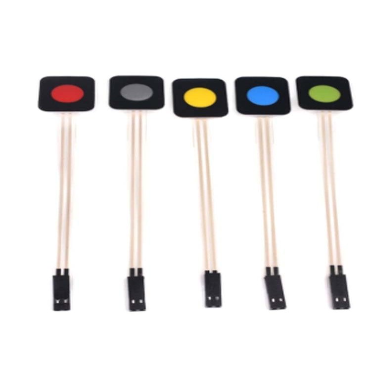 Nanjefly 4Pcs Color Membrane Keypad 1 Key Matrix Membrane Keyboard Board
