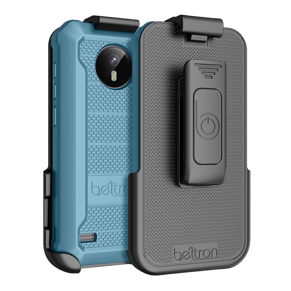 BELTRON Omnipod 5 Case with Belt Clip, Slim Protective Grip Case with Reinforced Technology Designed to Protect Omnipod 5 Receiver (Strong & Durable Rotating Clip Case) (Blue)