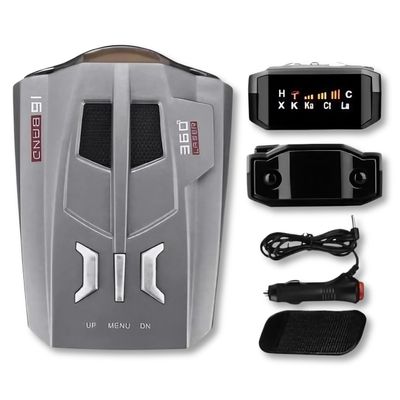 KF Premium V9 16-Band 360 Car Trucker Laser Radar Detector with Speed & Voice Alert Warning System for Anti-Speed Trap, Red-Light Cameras, and Full Road Coverage