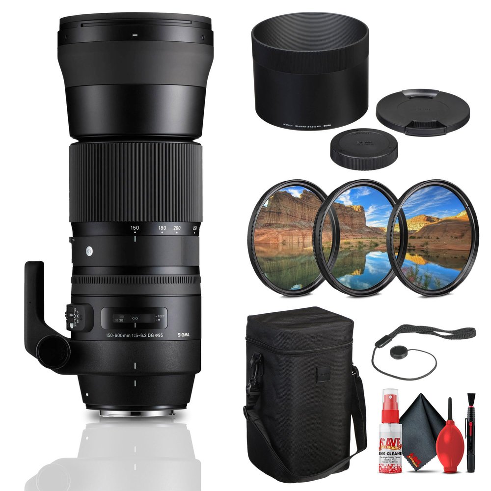 Sigma 150-600mm F5-6.3 DG Contemporary Lens for Nikon F: Telephoto Zoom, 4x Optical Zoom, 150-600mm, F5-6.3, Splash-Resistant, Compatible with Nikon F Mount