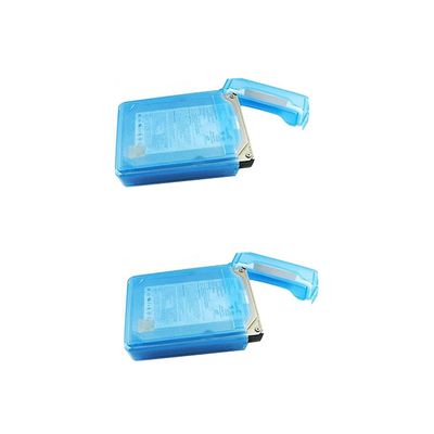 BELLIFFY 2pcs Shockproof -Static Storage Tank Box Case Padded for Hard Drives Labeling for Easy Identification Storage for Drives