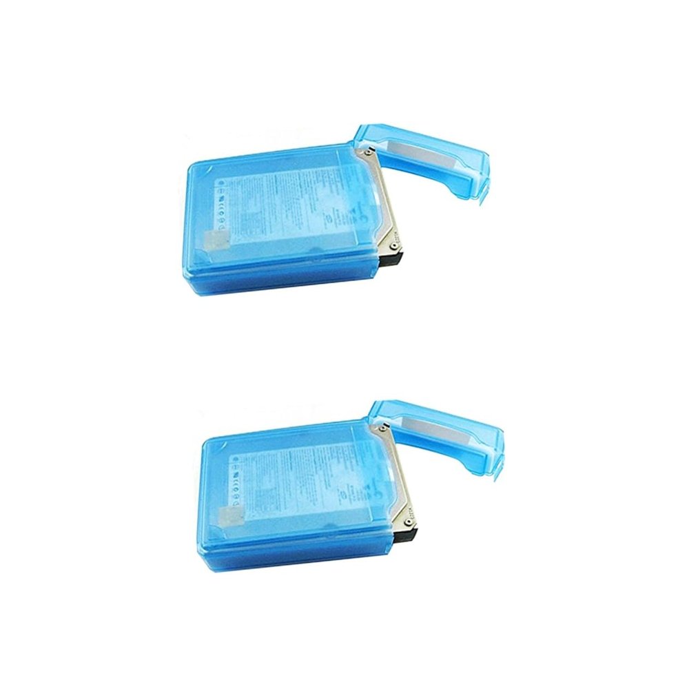 BELLIFFY 2pcs Shockproof -Static Storage Tank Box Case Padded for Hard Drives Labeling for Easy Identification Storage for Drives