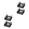 OSALADI 4pcs Cold Shoe Mount Adapter Flash Bracket for Camera Accessories Quick Release Stand for Led Lights Monitors and Microphones Black view 1