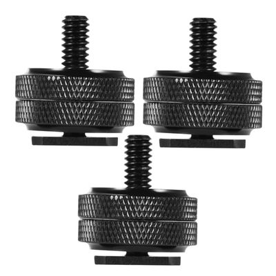DirectNine Basics 3pcs Hot Shoe Flash Adapter DSLR Camera Mount Tripod Adapter Screw for Light Stand