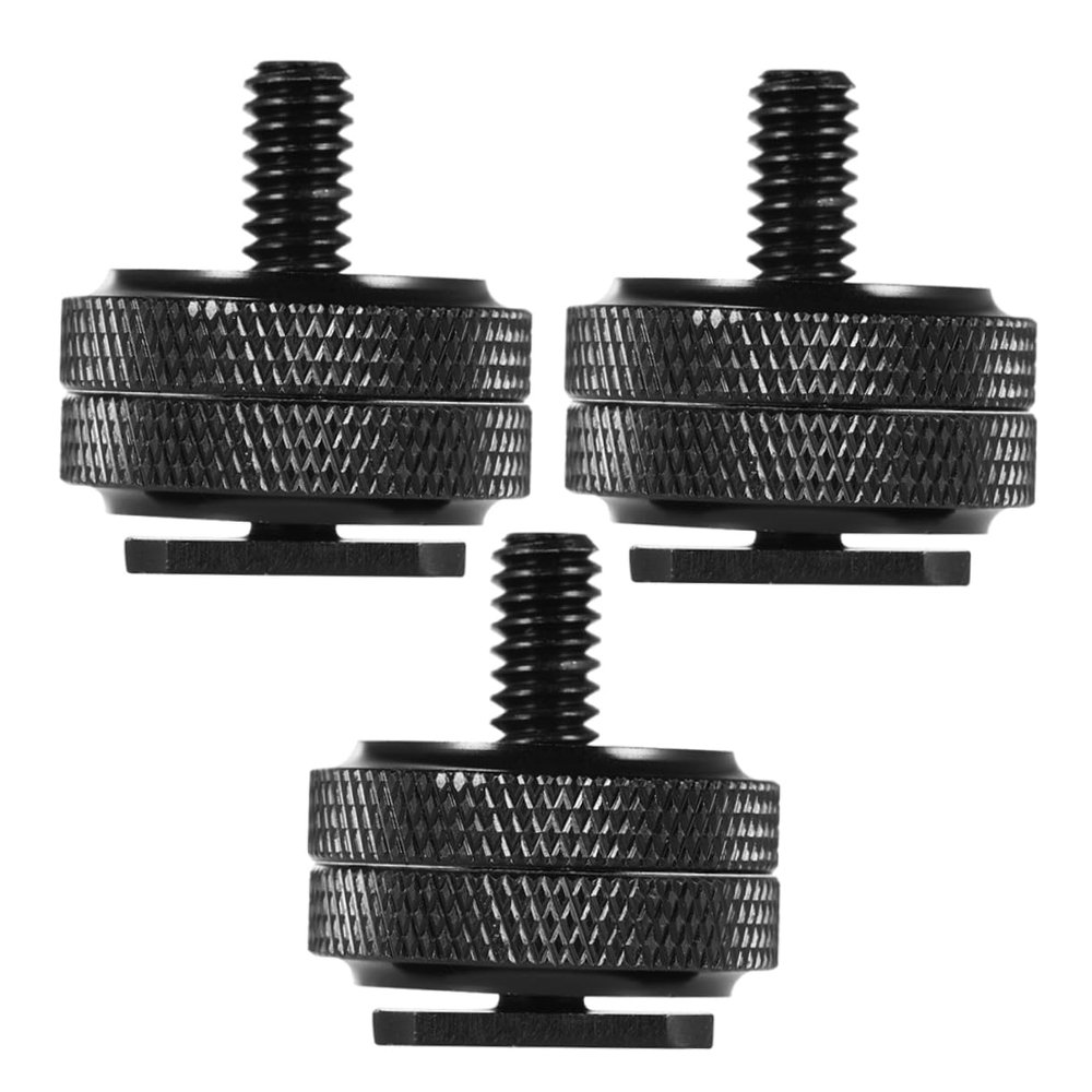 DirectNine Basics 3pcs Hot Shoe Flash Adapter DSLR Camera Mount Tripod Adapter Screw for Light Stand