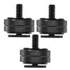 DirectNine Basics 3pcs Hot Shoe Flash Adapter DSLR Camera Mount Tripod Adapter Screw for Light Stand view 1