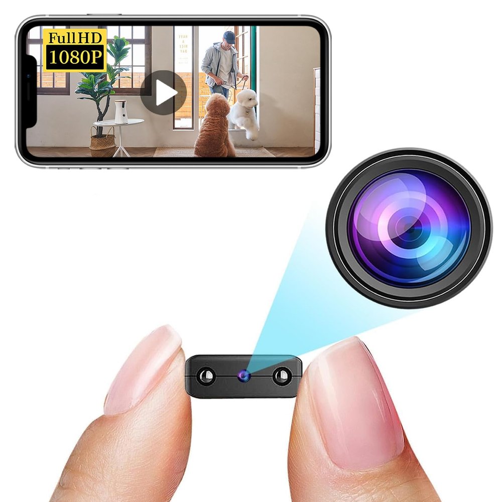 Smallest Wireless Wifi Camera,HD1080P Portable Security Camera with Video Recording Live Feed,Baby Monitor Camera With Night Vision,Motion Detection,Remote Viewing for Security with iOS Android APP