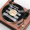 All-in-one Record Player Turntable with Built-in Speakers Vinyl Record Player Support Wireless Playback Auto Stop 33&45 RPM Speed RCA Line Out AUX in Belt-Drive Turntable for Vinyl Records Mahogany view 2