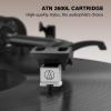 All-in-one Record Player Turntable with Built-in Speakers Vinyl Record Player Support Wireless Playback Auto Stop 33&45 RPM Speed RCA Line Out AUX in Belt-Drive Turntable for Vinyl Records Mahogany view 4