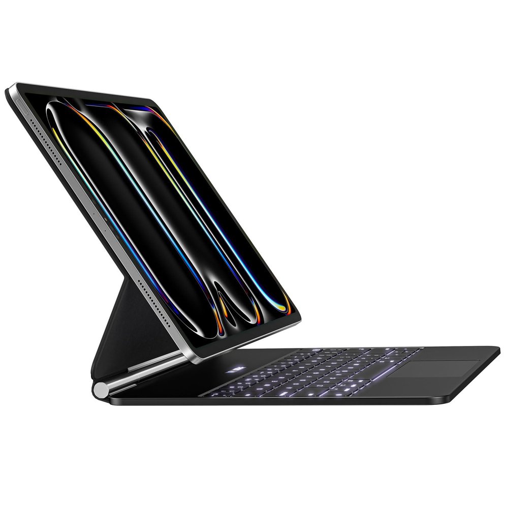 A2C Keyboard Case for iPad Pro 13-inch (M5 2025 / M4 2024), Magic-Style Keyboard Case with Backlight, Built-in LCD Display, Multi-Touch Trackpad, Magnetic Floating Cantilever Stand, Black