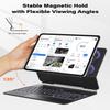 A2C Keyboard Case for iPad Pro 13-inch (M5 2025 / M4 2024), Magic-Style Keyboard Case with Backlight, Built-in LCD Display, Multi-Touch Trackpad, Magnetic Floating Cantilever Stand, Black view 4