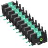 Esaytool 10 Pack Compatible with P-Touch TZe-715 AZE-715 TZ-715 White on Green 6mm 0.23'' Laminated Label Tape Replacement for Ptouch PT-H100 PT-D200 D210 D400 PT-P700 PT-1000 PT-2030 Label Maker view 1