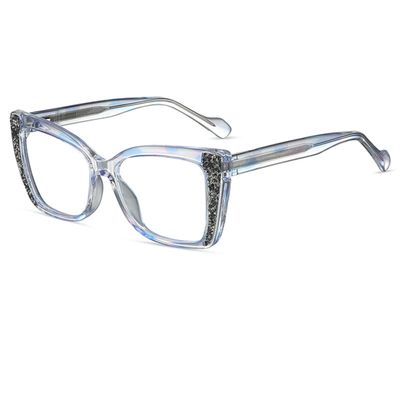 bullabulling Bling Rhinestone Square Reading Glasses For Women Men Blue Light Blocking Computer Readers (c4, 1.50, x)