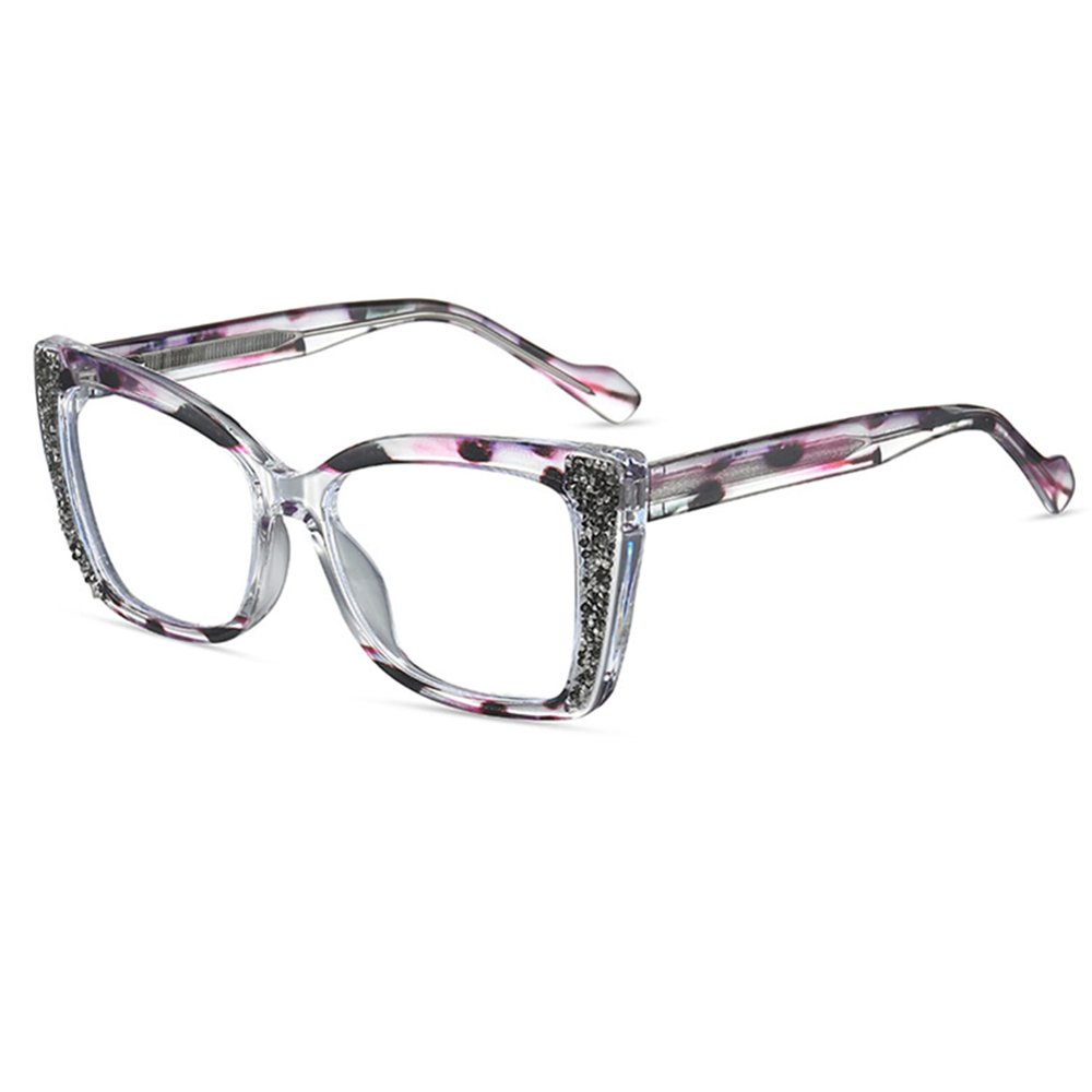 bullabulling Bling Rhinestone Square Reading Glasses For Women Men Blue Light Blocking Computer Readers (c3, 2.75, x)