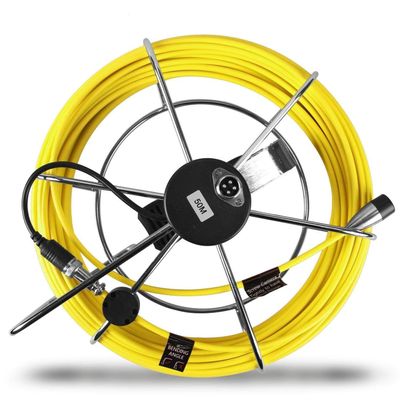 165FT/50M Replacement Cable for Sewer Pipe Camera, Waterproof, Semi-Rigid Materials, Compatible with Anysun, HBUDS, PRANITE Sewer Camera Models 7D1, 7D3A, 9D3A