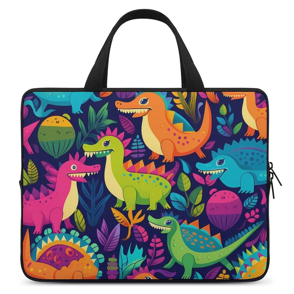 Colorful Dinosaur Cute Laptop Sleeve Case Lightweight Computer Carrying Bag 10 Inch/12 Inch/ 13 Inch/15 Inch/17 Inch