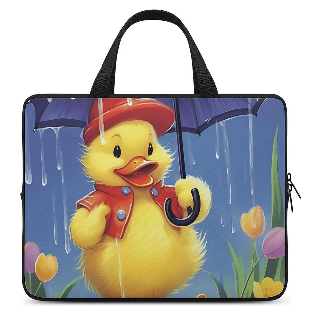 April Showers Duck Spring Cute Laptop Sleeve Case Lightweight Computer Carrying Bag 10 Inch/12 Inch/ 13 Inch/15 Inch/17 Inch