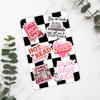 Clear Back Cover Insert for Kindle Paperwhite 11th Generation 6.8" | Bookish Card Insert for E Reader | Black Checkered Cardstock Paper Insert | Booktok Stickers Case Insert | Smut Spicy Book Gifts view 3