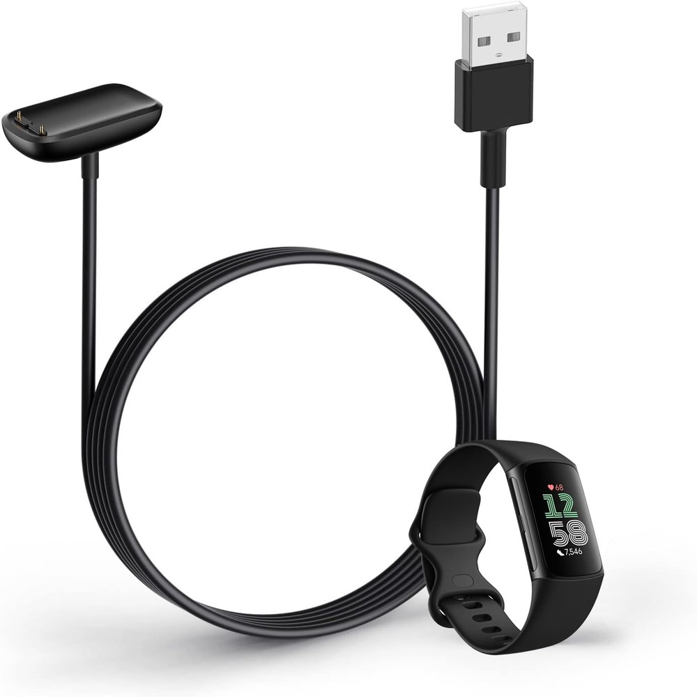 Mixblu Charger Cable Replacement for Fitbit Charge 6/Charge 5/Luxe Fitness Tracker (3.3 Ft/1 Pack)