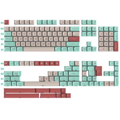 172 SA Profile Keycaps for Mechanical Gaming Keyboards Custom ABS Keycaps for Cherry MX Switches ANSI ISO Support All Kinds of US Layout Cross Axis Keyboard (Radio)