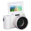 4K 48MP Digital Camera, Compact Vlogging Camera Face Detection Autofocus Anti Shake 800mAh 3in 180 Degree Flip Screen 0.45X Wide Angle Macro Lens with 32G Card for Travel (White) view 4