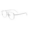 HELES Oversize Metal & TR90 Full Rim Blue Light Blocking Reading Glasses Anti-Reflection Computer Spectacles Eyeglass Reader-Clear||+0.50 Strength view 1