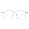 HELES Oversize Metal & TR90 Full Rim Blue Light Blocking Reading Glasses Anti-Reflection Computer Spectacles Eyeglass Reader-Clear||+0.50 Strength view 3