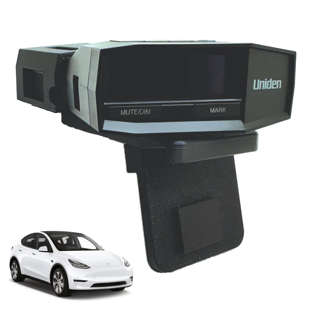 Bartallama3D Radar Holder for Uniden R8 Compatible with Tesla Vehicles - Black