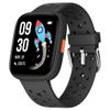 BIGGERFIVE Smart Watch for Kids, 1.8" Fitness Tracker Watch Pedometer, Heart Rate, Sleep Monitor, IP68 Waterproof, Calorie Step Counter, Puzzle Games with/Without APP for Girls Boys Teens 5-16, Black view 1