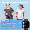BIGGERFIVE Smart Watch for Kids, 1.8" Fitness Tracker Watch Pedometer, Heart Rate, Sleep Monitor, IP68 Waterproof, Calorie Step Counter, Puzzle Games with/Without APP for Girls Boys Teens 5-16, Black view 2