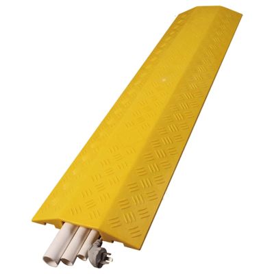 ZTZBFGM Durable Cable Protection Ramp Cover,Wire Coverings Supports 3000Lbs Single Channel Heavy Duty Hose and Cord Track Floor Protection,for Indoor Outdoor Use,100x25x4 cm